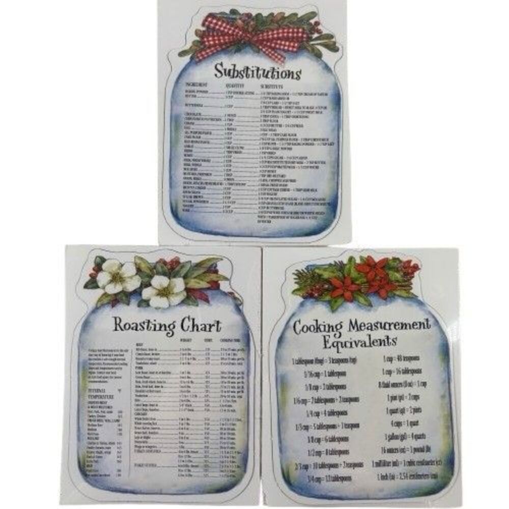 Christmas Fridge Magnets Cooking Substitutions Roasting Measurements Hobby Lobby